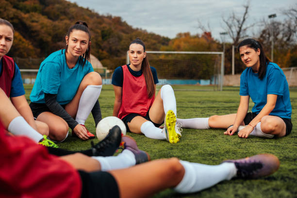 istock Soccer girls talking in practice. 2189087087