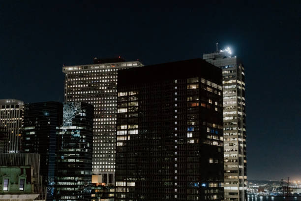 istock A beautifully illuminated nighttime cityscape featuring skyscrapers and lights 2189087341