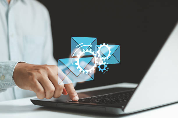 istock Email marketing, email automation, marketing automation concept. Using data science to drive marketing automation. Develop an insight customer data strengthen customer engagement, retention, loyalty. 2189089864