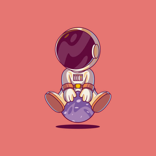 istock An Astronaut character is floating on top of a planet vector illustration. 2189092048