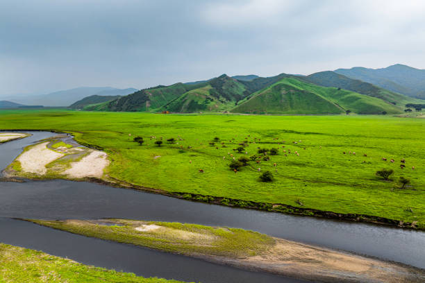 istock Wulan River and grassland in Inner Mongolia, China 2189092580