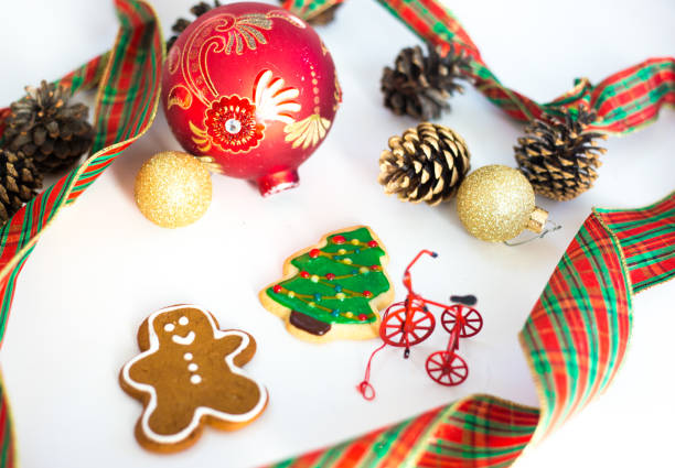 Christmas Ornaments and 2 Cookies: Gingerbread Man, Christmas Tree