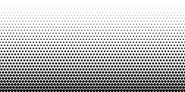 Dot pattern seamless background. Circle polka dot pattern vector template. Abstract futuristic dotted mesh with gradient effect. Geometric minimal digital design.