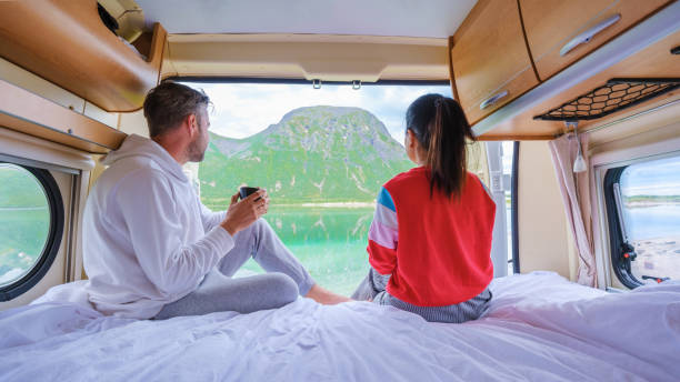 istock Couple Enjoying Coffee With a Scenic View in Norway 2189107281