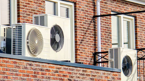 istock air source heat pump unit installed outdoors at a modern home with solar panels in the Netherlands 2189109969