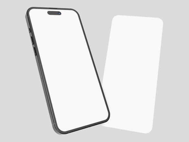 istock Smartphone mockup with social media stories interface mockup. Social media mobile app page template design for user carousel stories feed. App interface frame template presentation on social network 2189122534
