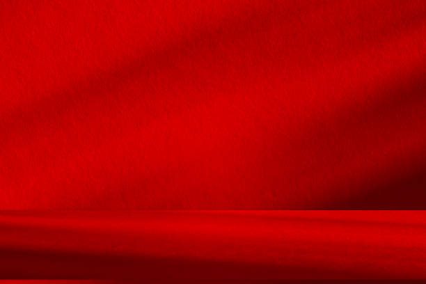 istock Wall interior background, studio and backdrops show products.with shadow from window color red . background for text insertion and presentation product 2189125474