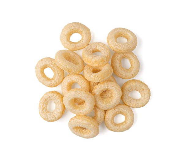 istock Cereal Rings Isolated, Breakfast Rice Loops, Corn Cereals Snack 2189133002