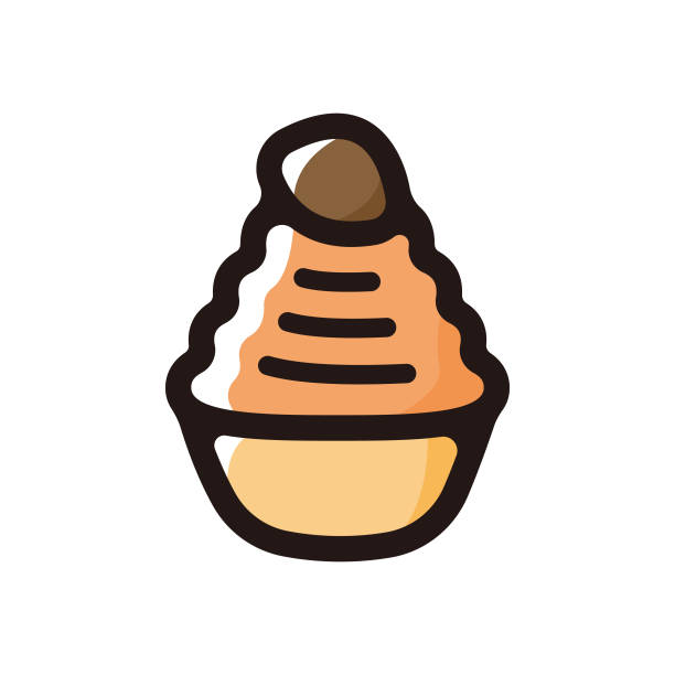 Mont Blanc (dessert) outline icon for graphic design, apps and websites This is a icon that can be used for a variety of purposes, including website icons, banners, advertisements, and posters. montblanc logo stock illustrations