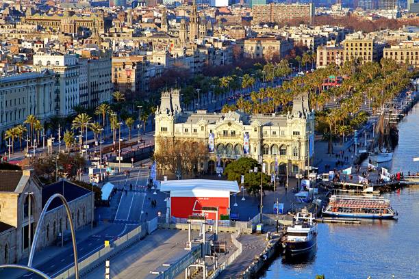 istock Aerial View of Barcelona's Iconic Waterfront and Architecture 2189137012