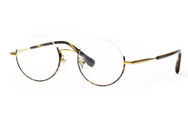 istock Image of demi-brown color under-rim frame glasses 2189141983