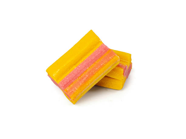 istock Chewing Gum Isolated, Fruit Bubble Gum Set, Pink Bubblegum on White Background 2189142101