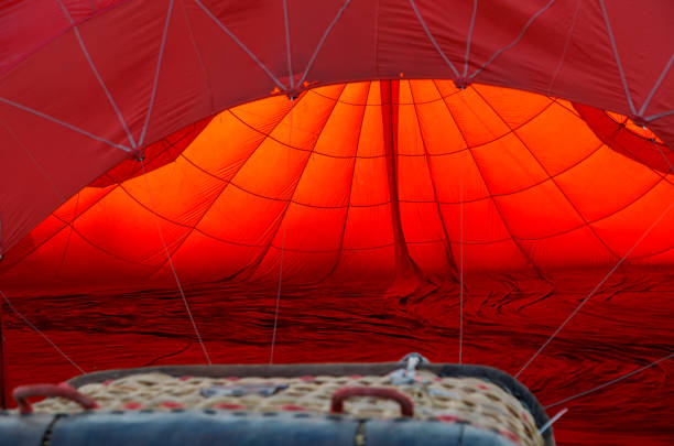 View from inside a hot air balloon
