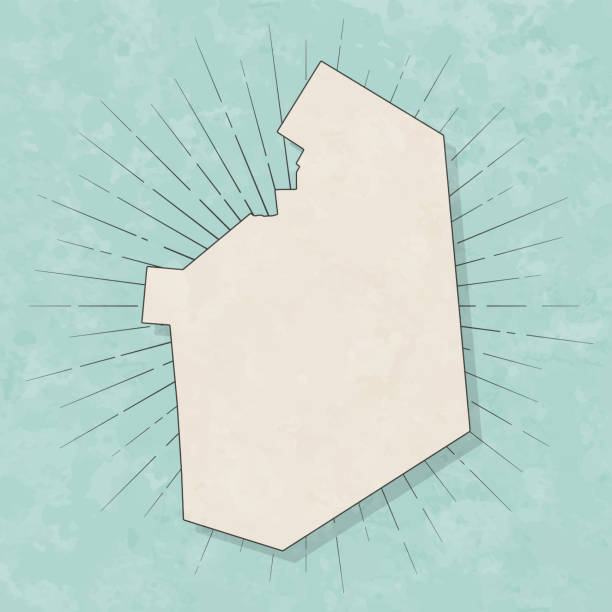 Map of Lewis County - New York, in a trendy vintage style. Beautiful retro illustration with old textured paper and light rays in the background (colors used: blue, green, beige and black for the outline). Vector Illustration (EPS file, well layered and grouped). Easy to edit, manipulate, resize or colorize. Vector and Jpeg file of different sizes.