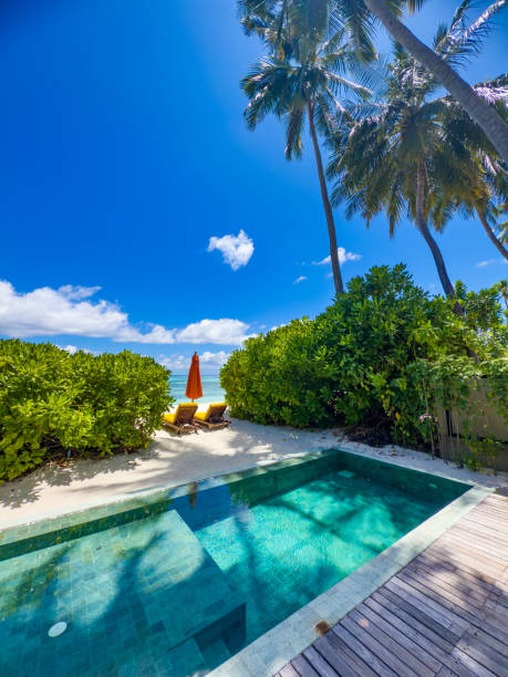 istock Views from pool villa in Maldives 2189146272