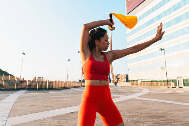 istock Chinese young woman practicing wushu kung fu. 2189148721