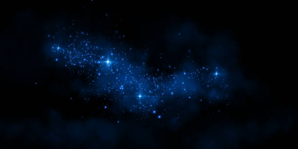 istock Fantastic smoke background. Magic smoke with glitter and small particles of twinkling stars, fog with luminous particles, blue vapor with stardust. Vector illustration. 2189149402