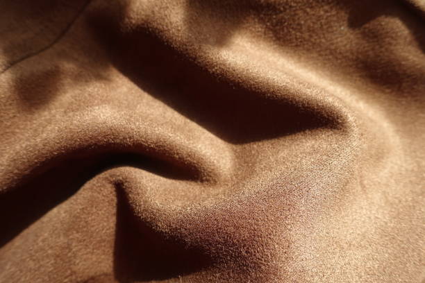 istock chocolate brown faux suede polyester fabric in soft folds 2189151790