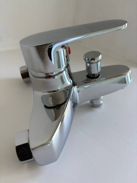 istock Shower and bath mixer tap isolated on white 2189155694
