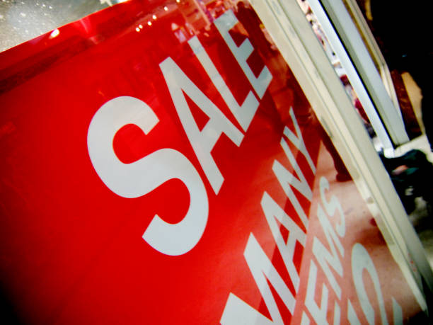 istock A SALE sign in a retail store during Black Friday 2189158653