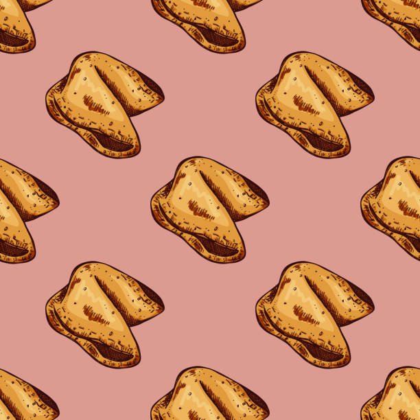 istock Seamless pattern with fortune cookies for decorative print, wrapping paper, greeting cards, wallpaper and fabric 2189164319