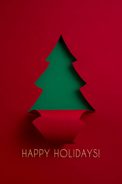 istock Christmas Tree Made of Paper with Holiday Message 2189164470