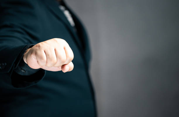 istock Customer satisfaction concept. Customer services best excellent business rating experience. survey opinion review. Man show his hand for feedback. 2189167342