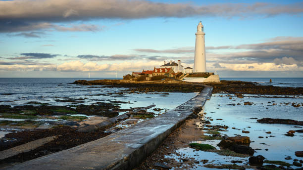 istock Causeway for entry to St Mary's Lighthouse 2189171808