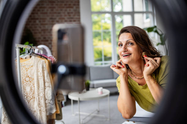 istock Joyful Woman with Earrings and Natural Light 2189172114