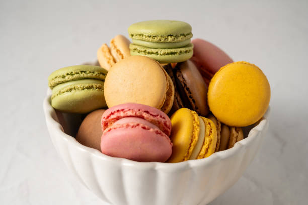 istock Macarons colorful cookies. Sweet dessert 2189173082