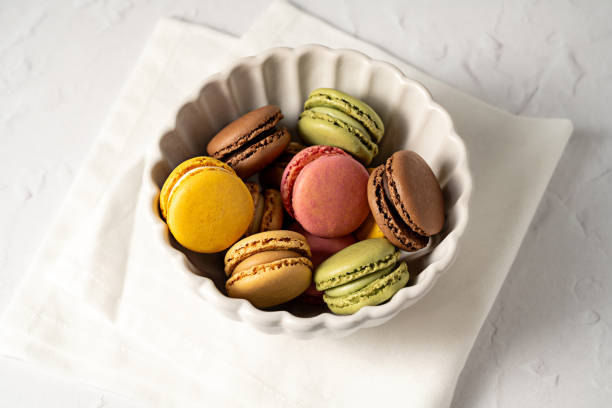 istock Macarons colorful cookies. Sweet dessert 2189173141