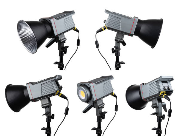 istock Studio lamp or stage light spotlight. COB LED spot used for studio, theatre and concert lighting 2189173298