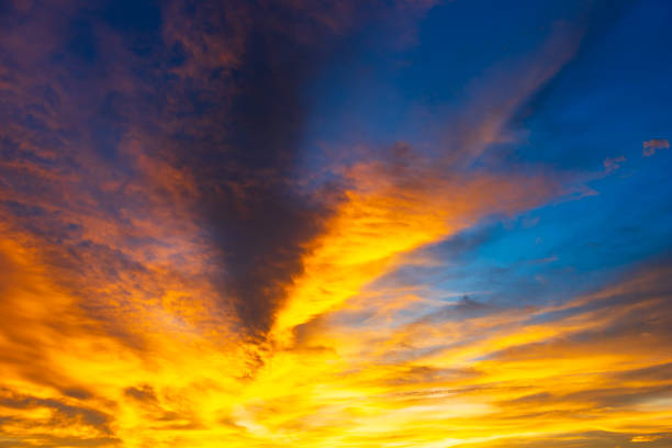 istock Panoramic beautiful sunset sky, Cloud in twilight -  nature background 2189175246