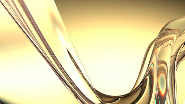 istock An abstract background featuring delicate elegance with clear, mysterious yellow modern curves in a 3D rendering. 2189175688
