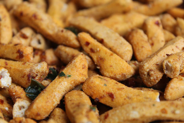 Basreng or bakso goreng, snack from sliced and fried meatballs