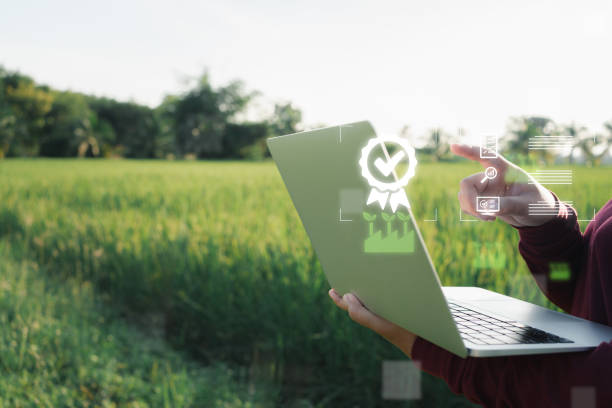 istock Discover the next generation of farming as a determined farmer leverages advanced technology to streamline operations, minimize environmental impact, and secure a bountiful harvest 2189177168