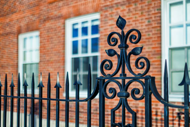istock Black Iron fence - Massachusetts USA 2189177732