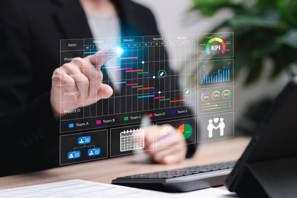 istock Planning a successful project, Project schedule management concept, Businesswoman effective long-term project planning, Scheduling and proceeding with tasks, Teamwork, Calendar, workflow plan, Goal 2189184631