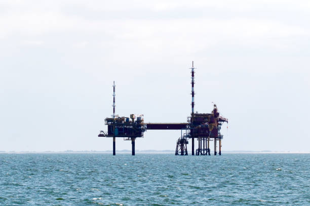Natural gas pipeline sky background