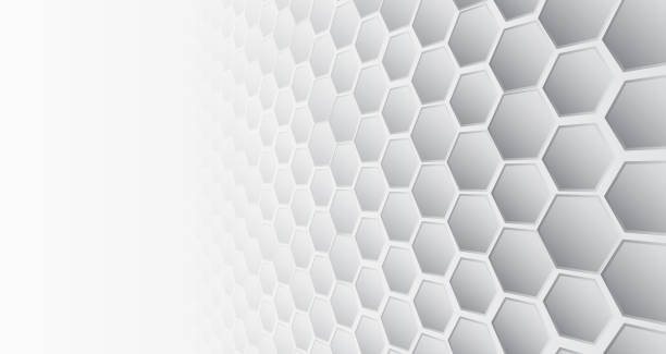istock Polygonal abstract composition. Gray molecular background for the presentation of health, medical or technical topics. Geometric background from hexagonal objects, 3d, perspective. 2189187334