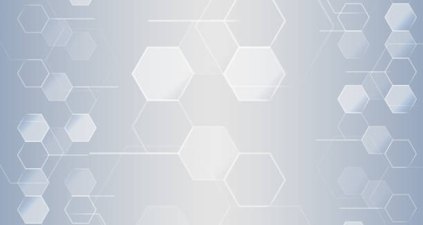 istock Vector illustration of hexagons and lines. Abstract futuristic communication. Hi-tech grey background with various technology elements. 2189188936