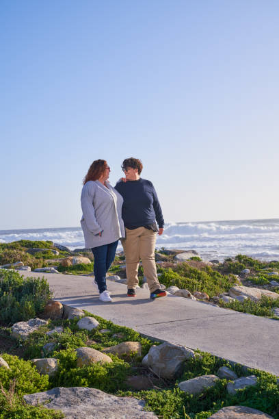 istock Lesbian couple walking on footpath 2189191144