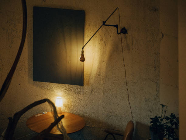 istock A cozy corner in a dimly lit room with a round wooden table 2189191858
