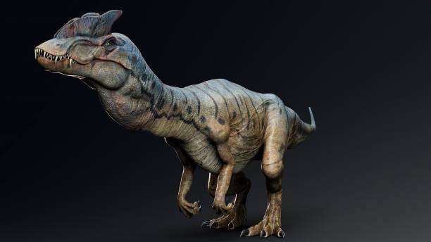 istock Dilophosaurus of background. 3d model rendering 2189192705