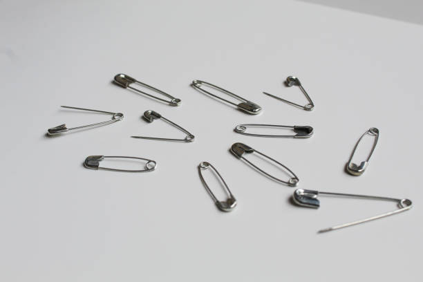 istock Some metal safety pins, isolated on white background 2189193883