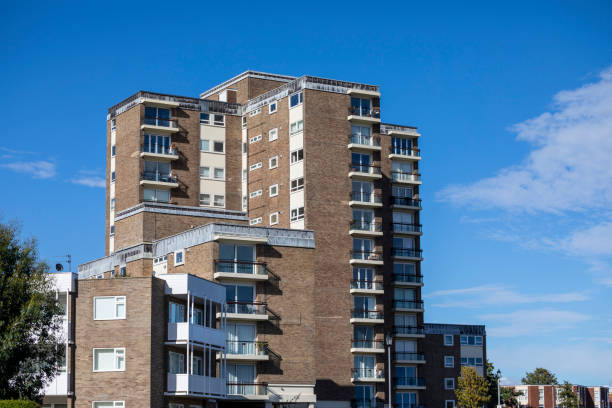 istock Modern residential tower block in a town 2189194168
