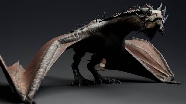 istock Wyvern Type Dragon 2 of background. 3d model rendering 2189196192