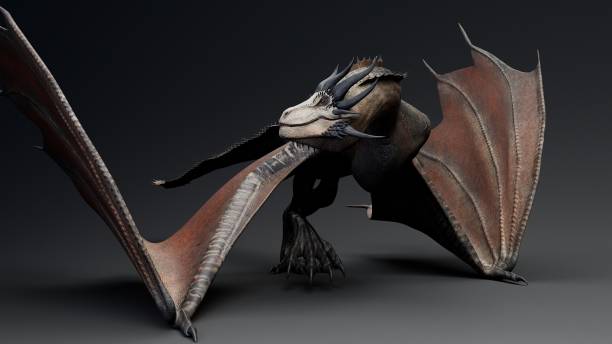 istock Wyvern Type Dragon 2 of background. 3d model rendering 2189196224