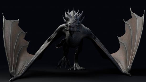 istock Wyvern Type Dragon 2 of background. 3d model rendering 2189196240