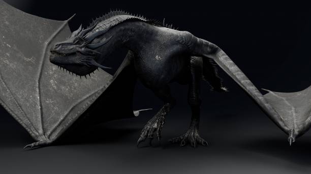 istock Wyvern Type Dragon 2 of background. 3d model rendering 2189196244